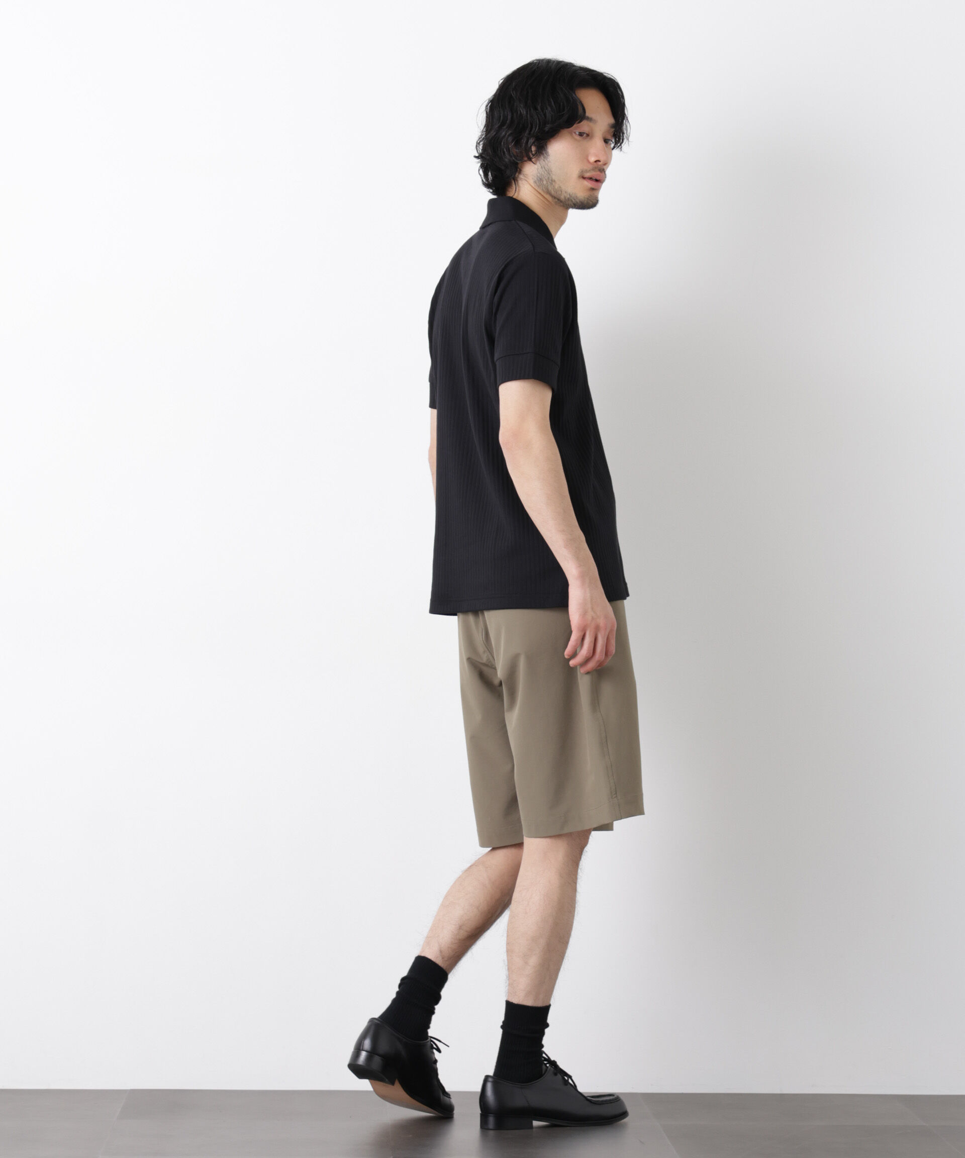 nano･universe「ワイドリブスタンダードポロシャツ 半袖」|Tシャツ・カットソー|
