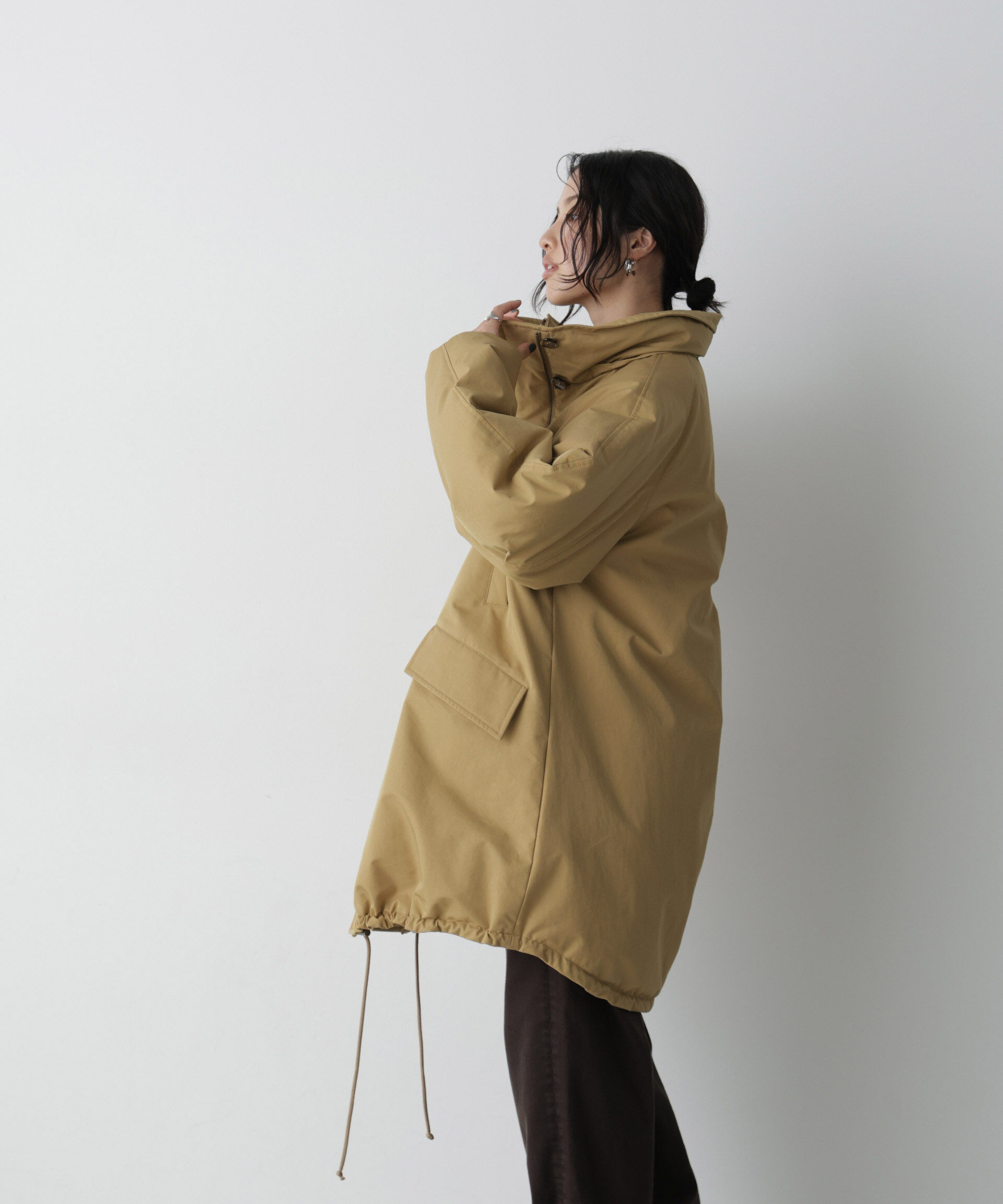 NANO universe「「STEVELOUR」「西川ダウン(R)」ファー付きコート」|ダウン|