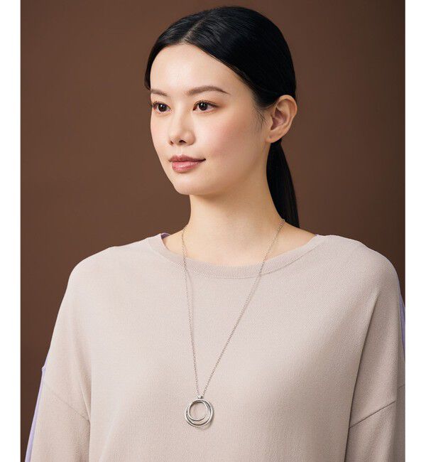 自由区「【カタログ掲載・シンプル上品】ワイヤーリングネックレス」|ネックレス|シルバー