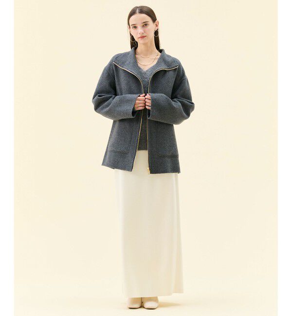 BEIGE,「ZION / ウールスタンドカラーショートコート」|その他|