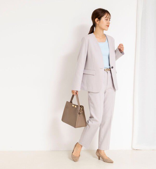 NOLLEY'S「《セットアップ対応》ウォッシャブルサージストレッチストレートパンツ」|その他|