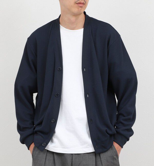 NOLLEY'S goodman「ワッフルカーディガン ウォッシャブル 26AW」|カーディガン|ネイビー