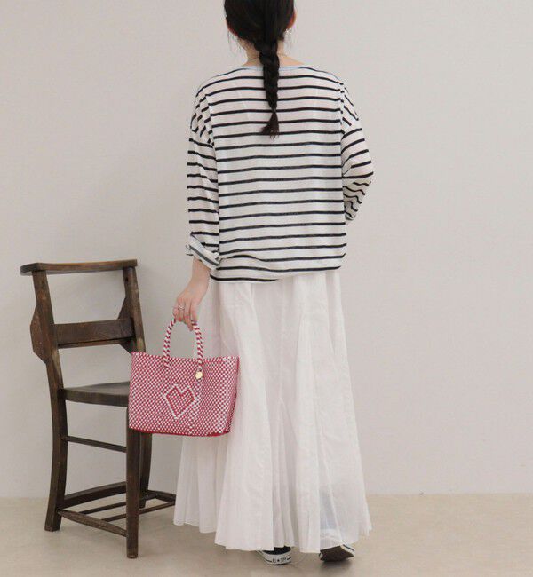 fredy emue「ハートステッチシアーボーダーロンTシャツ」|Tシャツ・カットソー|