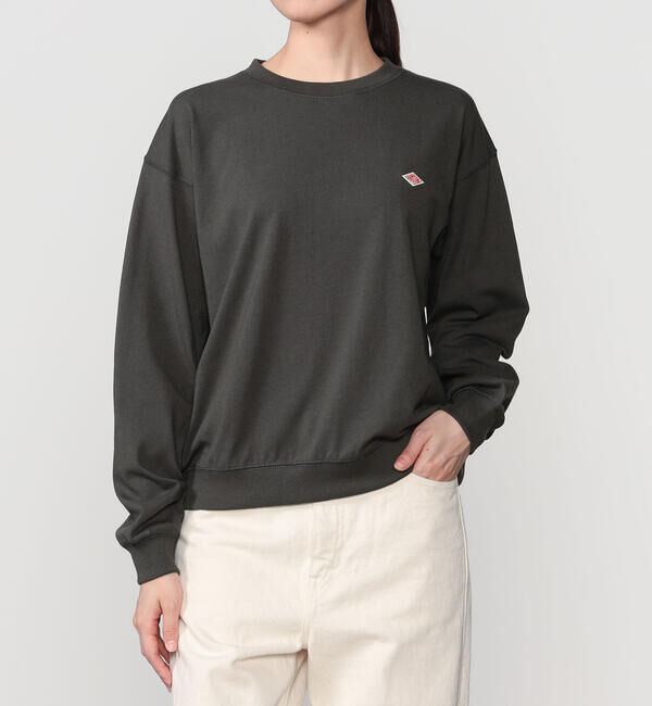 DANTON「DANTON | クルーネック 長袖Tシャツ SOLID WOMEN」|Tシャツ・カットソー|DKGREY