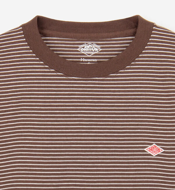 DANTON「DANTON | クルーネック 長袖ボーダーTシャツ WOMEN」|Tシャツ・カットソー|