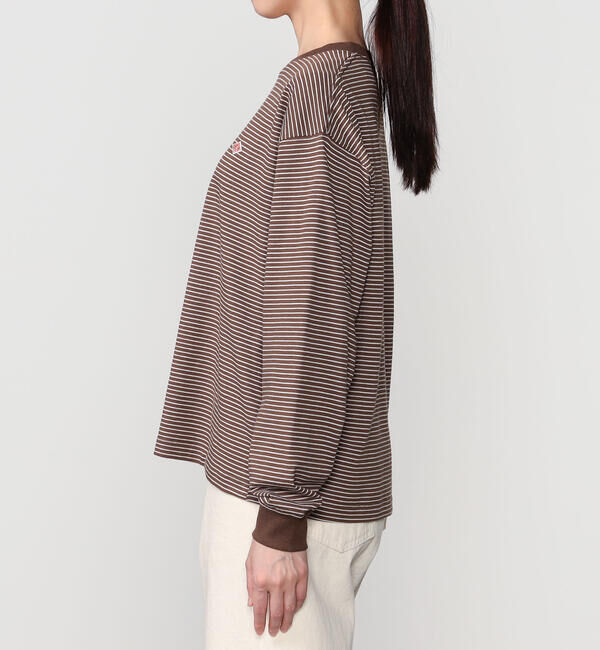 DANTON「DANTON | クルーネック 長袖ボーダーTシャツ WOMEN」|Tシャツ・カットソー|