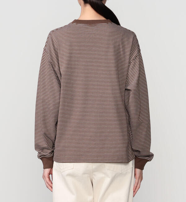 DANTON「DANTON | クルーネック 長袖ボーダーTシャツ WOMEN」|Tシャツ・カットソー|