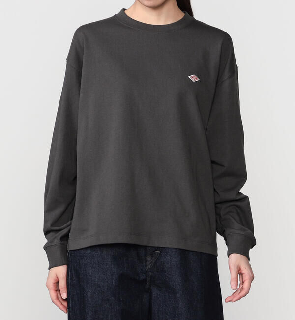DANTON「DANTON | クルーネック 長袖Tシャツ SOLID WOMEN」|Tシャツ・カットソー|DKGREY