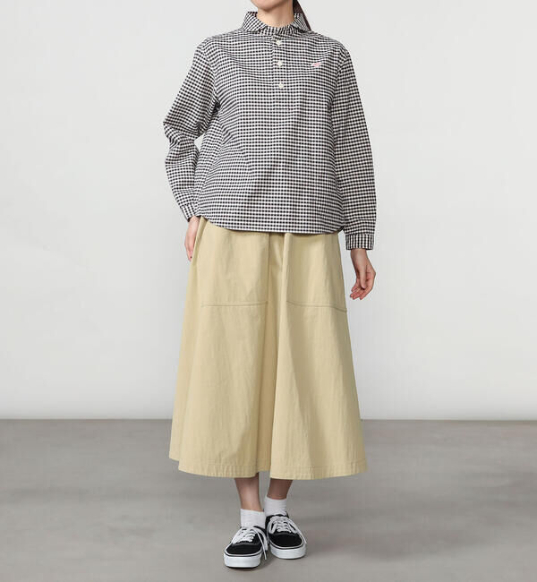 DANTON「DANTON | オックスフォード 丸襟プルオーバーシャツ CHECK WOMEN」|シャツ・ブラウス|