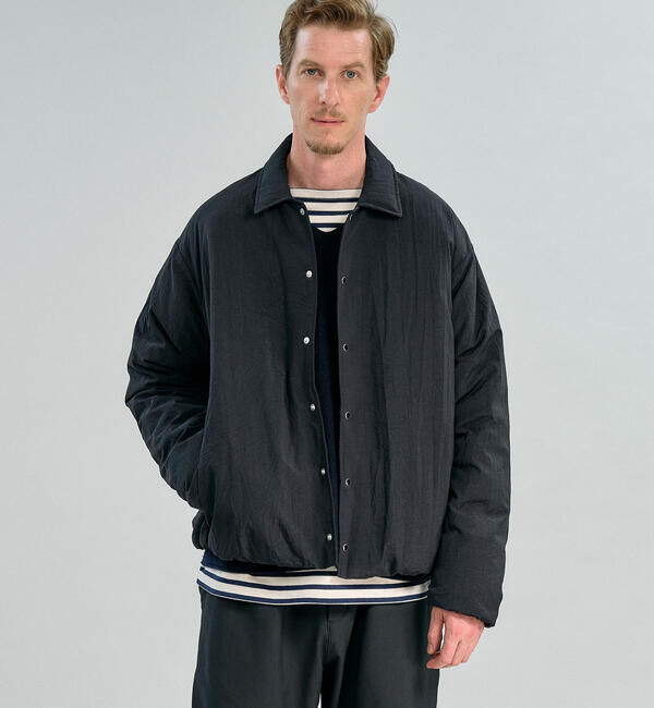 ORCIVAL「ORCIVAL | ナイロンタッサー レギュラーカラーライトダウンブルゾン MEN」|ダウン|BLACK