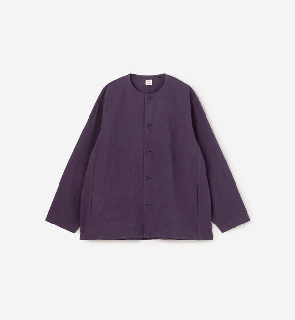 ORCIVAL「ORCIVAL | コットンツイル ノーカラー シャツ MEN」|シャツ・ブラウス|PURPLE