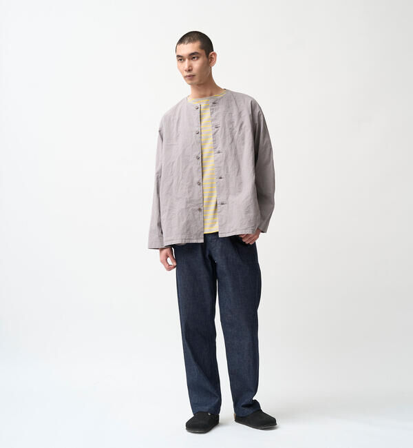 ORCIVAL「ORCIVAL | コットンツイル ノーカラー シャツ MEN」|シャツ・ブラウス|