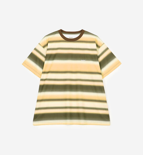 GYMPHLEX「Gymphlex | クルーネック 半袖 ボーダーTシャツ MEN」|Tシャツ・カットソー|BROWN系1