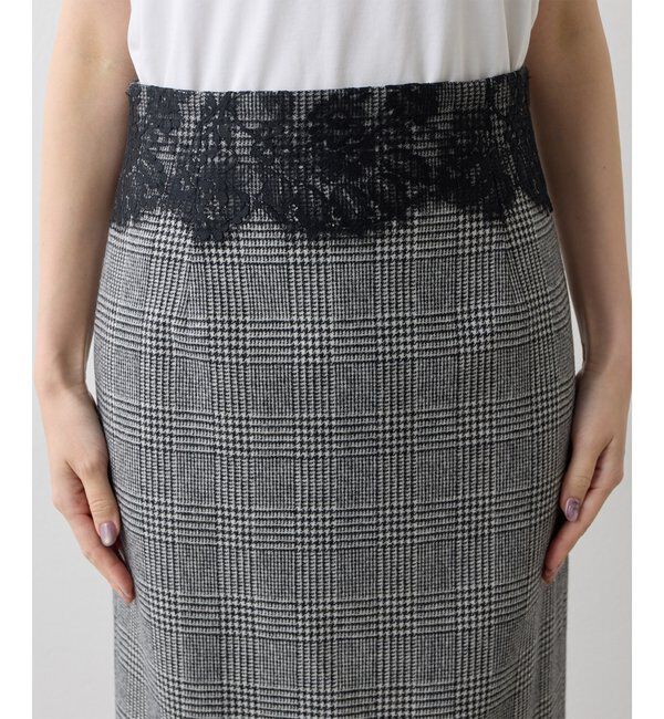  「《セットアップ対応》ウールレースコンビスカート」|スカート|
