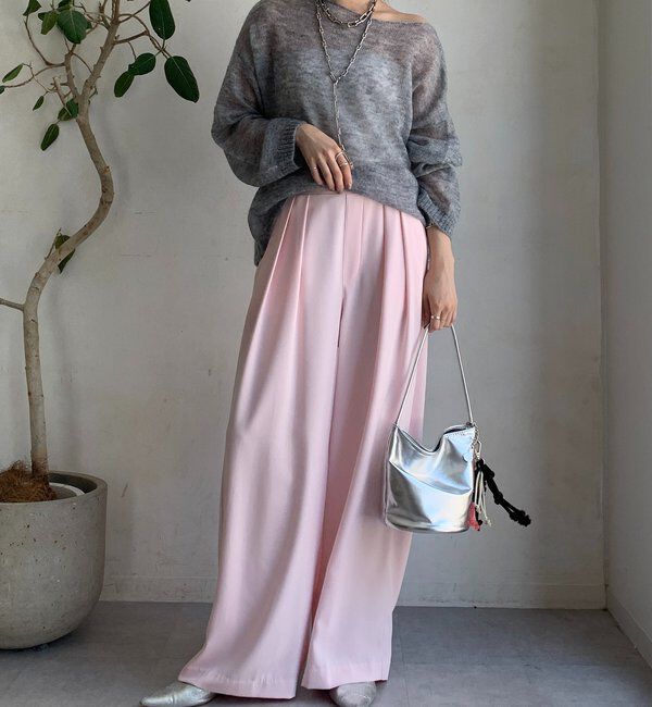  「【累計販売数3万枚突破/22色4サイズ展開！】タックワイドパンツ」|チノ|