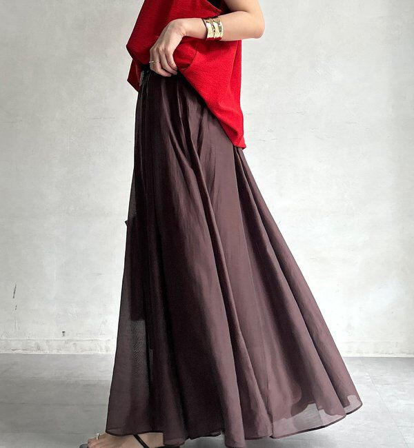  「テンセルタックギャザースカート」|スカート|