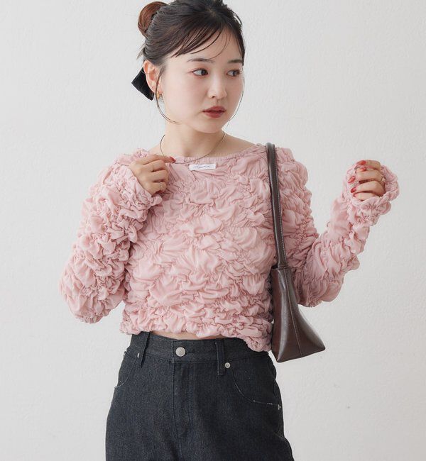  「長袖ふわふわシャーリングカーディガン」|Tシャツ・カットソー|