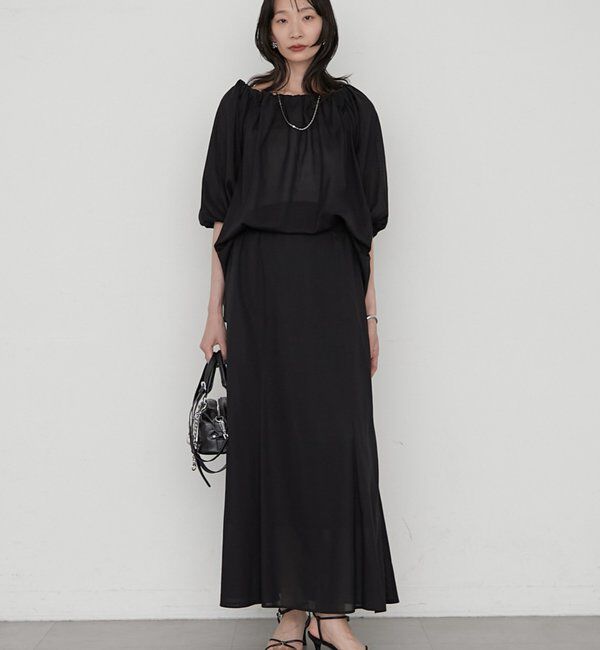  「《セットアップ可》【JAPAN MADE】カラミメッシュフレアスカート」|スカート|
