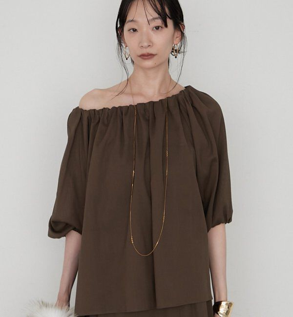  「《セットアップ可》【JAPAN MADE】カラミメッシュオフショルプルオーバー」|シャツ・ブラウス|