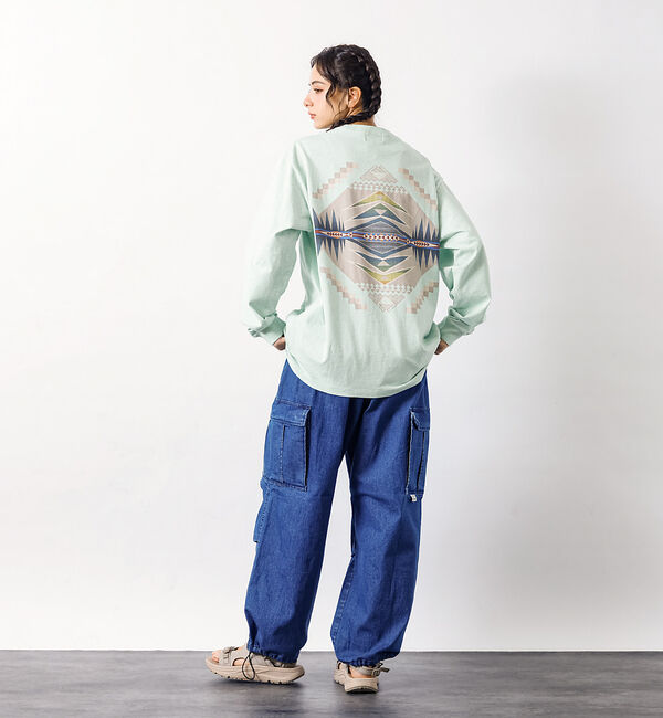 ABAHOUSE「【Lee/リー】フリーサイズ リラックスワイドカーゴパンツ FLeeasy CA」|カーゴ|