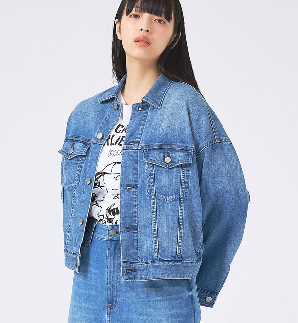 Rouge vif「【Healthy denim/ヘルシーデニム】デニムジャケット/Latte/ラテ」|ブルゾン・スタジャン|インディゴ