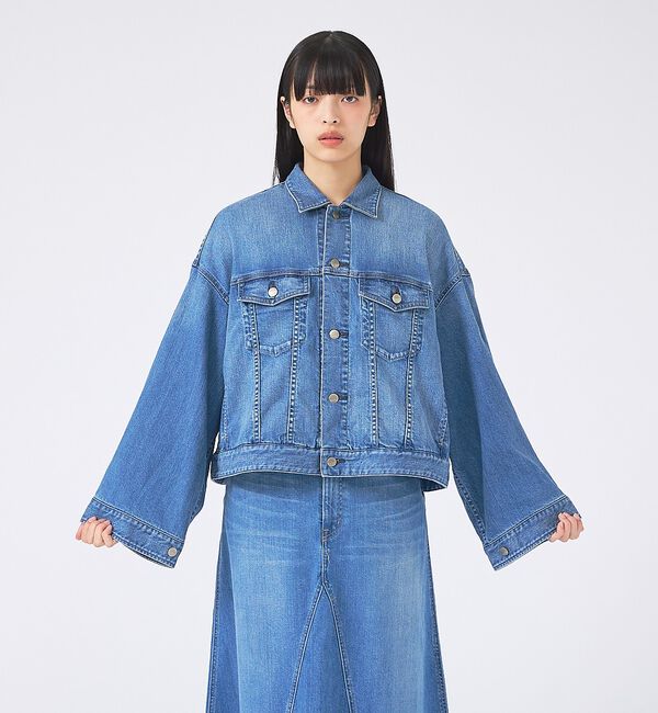 Rouge vif「【Healthy denim/ヘルシーデニム】デニムジャケット/Latte/ラテ」|ブルゾン・スタジャン|
