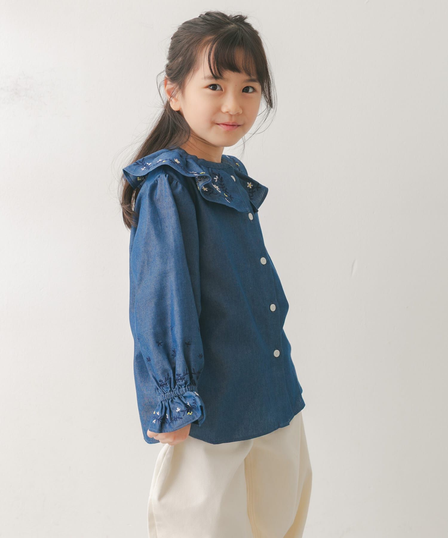 URBAN RESEARCH DOORS「『150サイズあり』フリルカラー刺繍ブラウス(KIDS)」|その他|