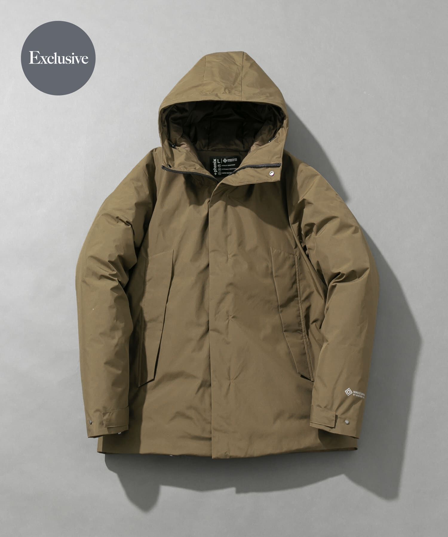 URBAN RESEARCH ROSSO「『別注』+phenix　WINDSTOPPER by GORE-TEX LABS ダウンジャケット」|ダウン|ブラウン