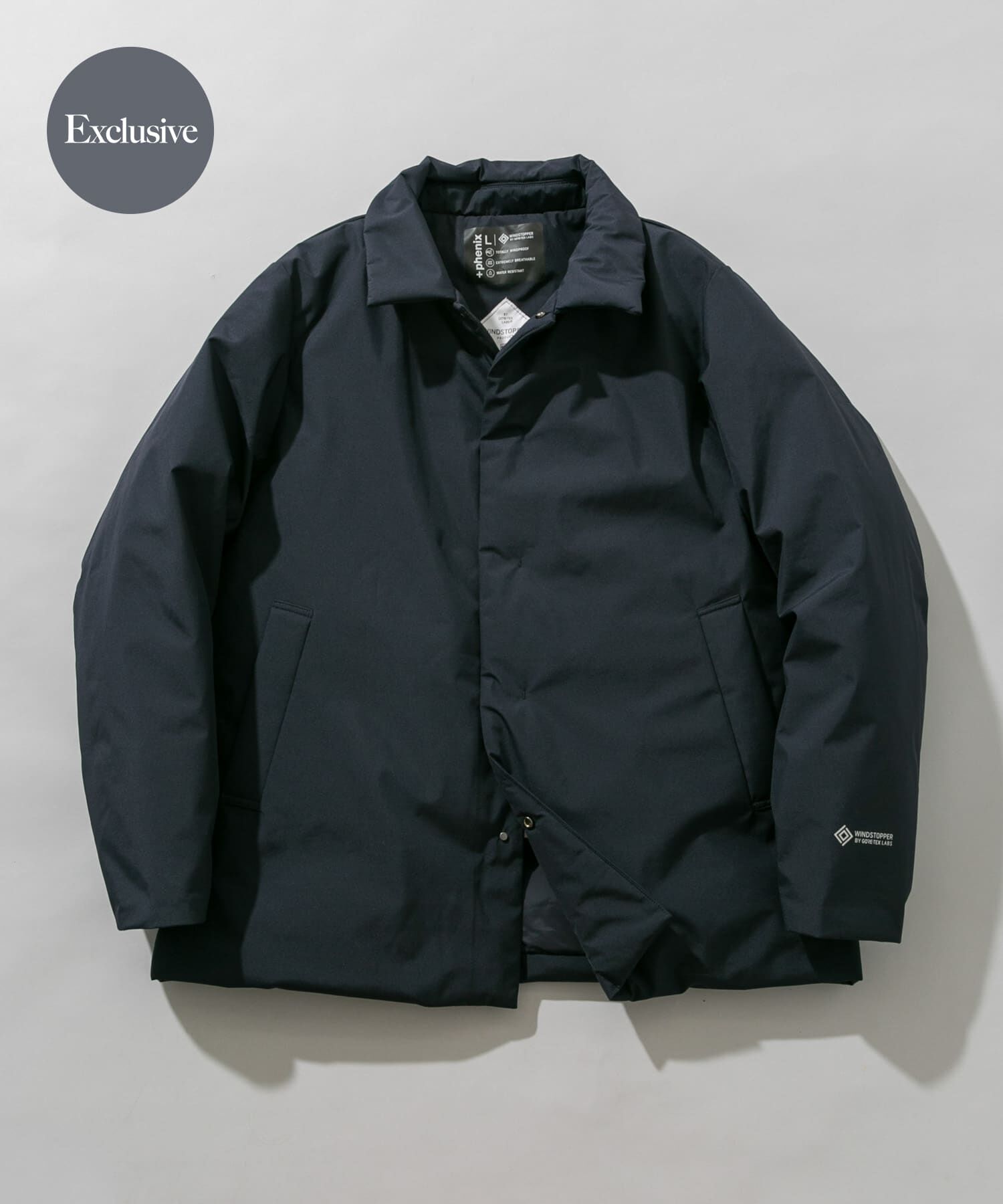 URBAN RESEARCH ROSSO「『別注』+phenix　WINDSTOPPER by GORE-TEX LABS スタンドダウンジャケット」|ダウン|ネイビー