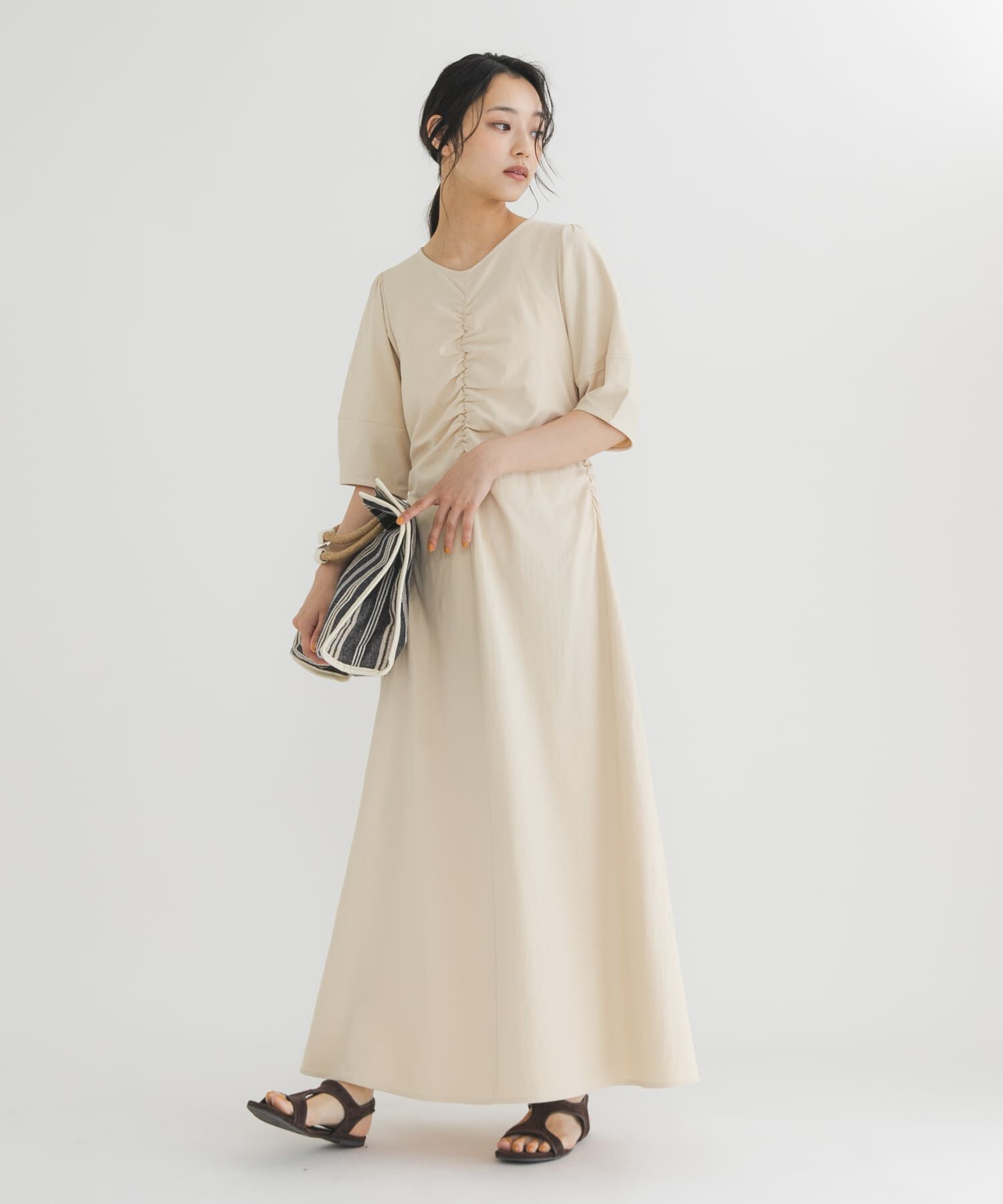  「シャーリングカットワンピース」|ワンピース|