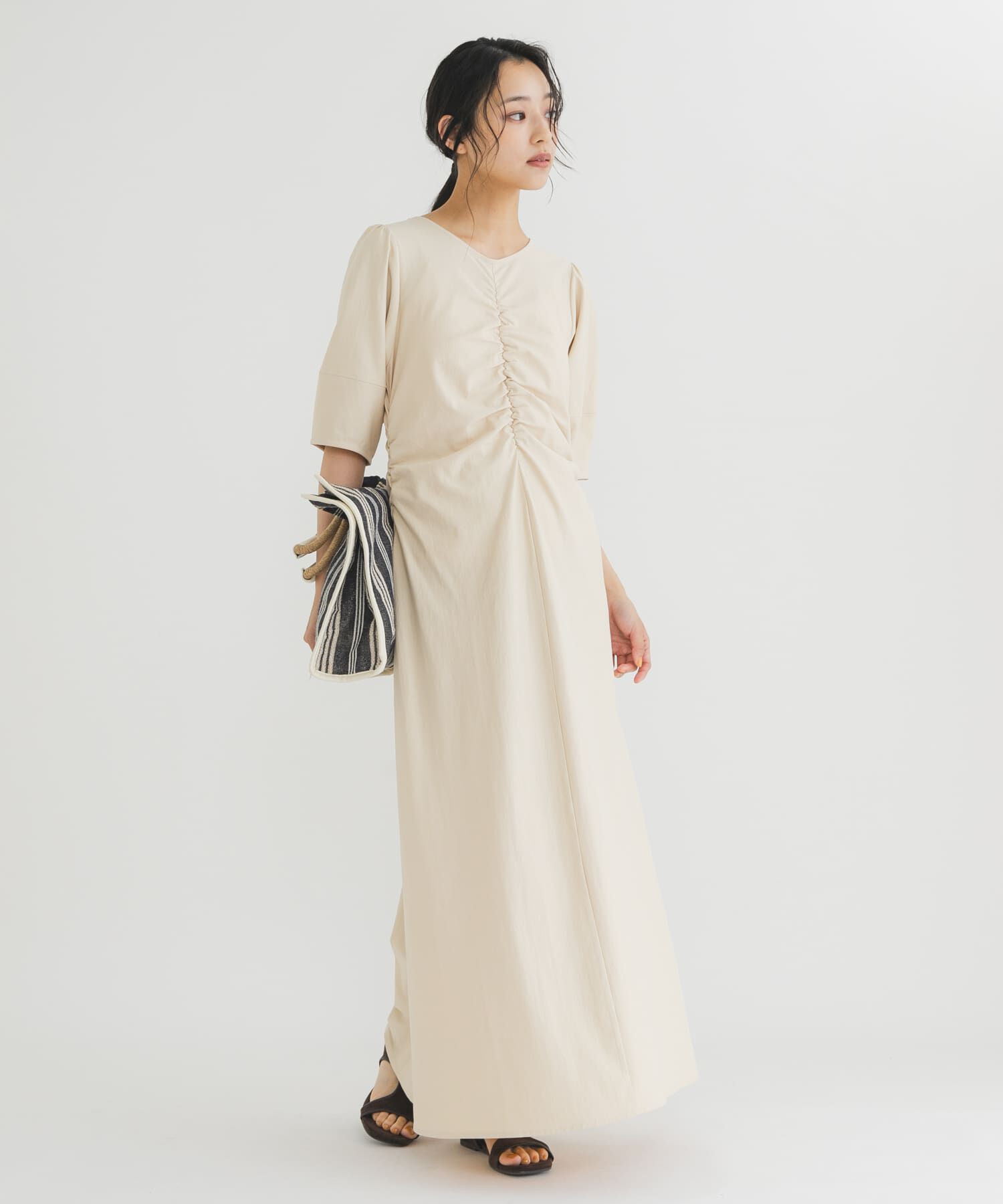  「シャーリングカットワンピース」|ワンピース|