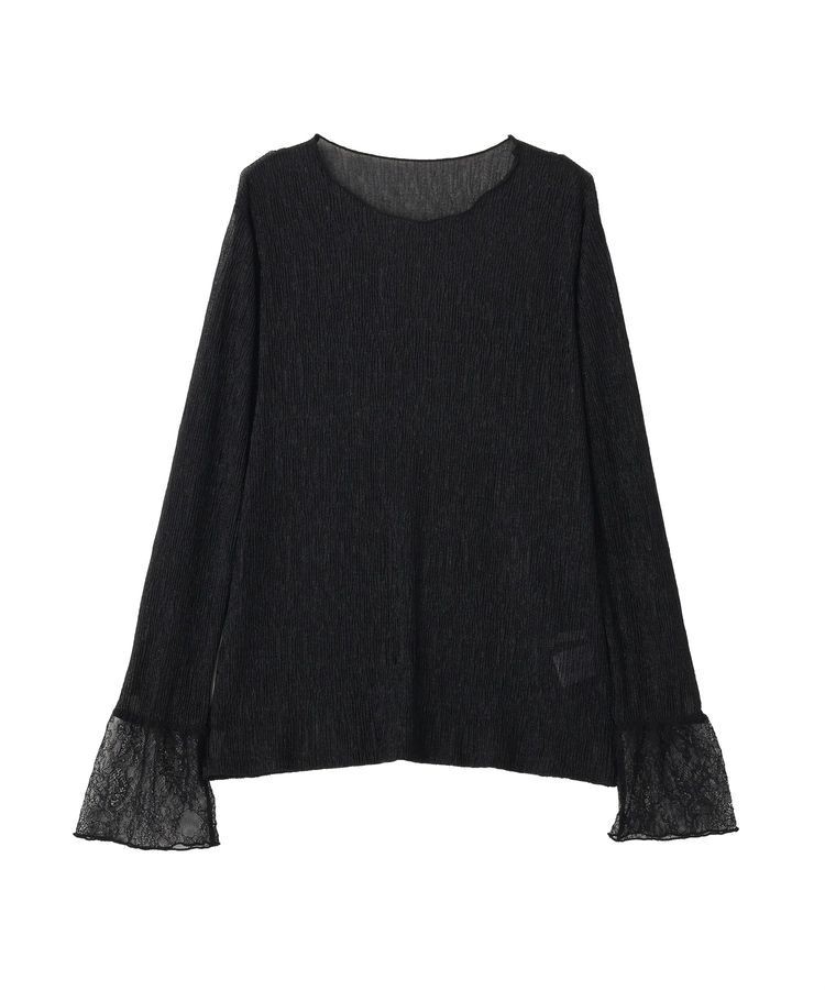 YECCA VECCA「袖レースシアートップス」|Tシャツ・カットソー|