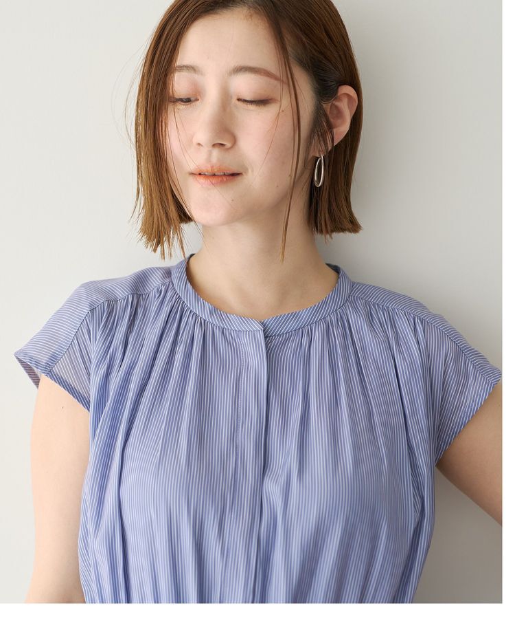 YECCA VECCA「【接触冷感】ギャザードロストワンピース」|ワンピース|