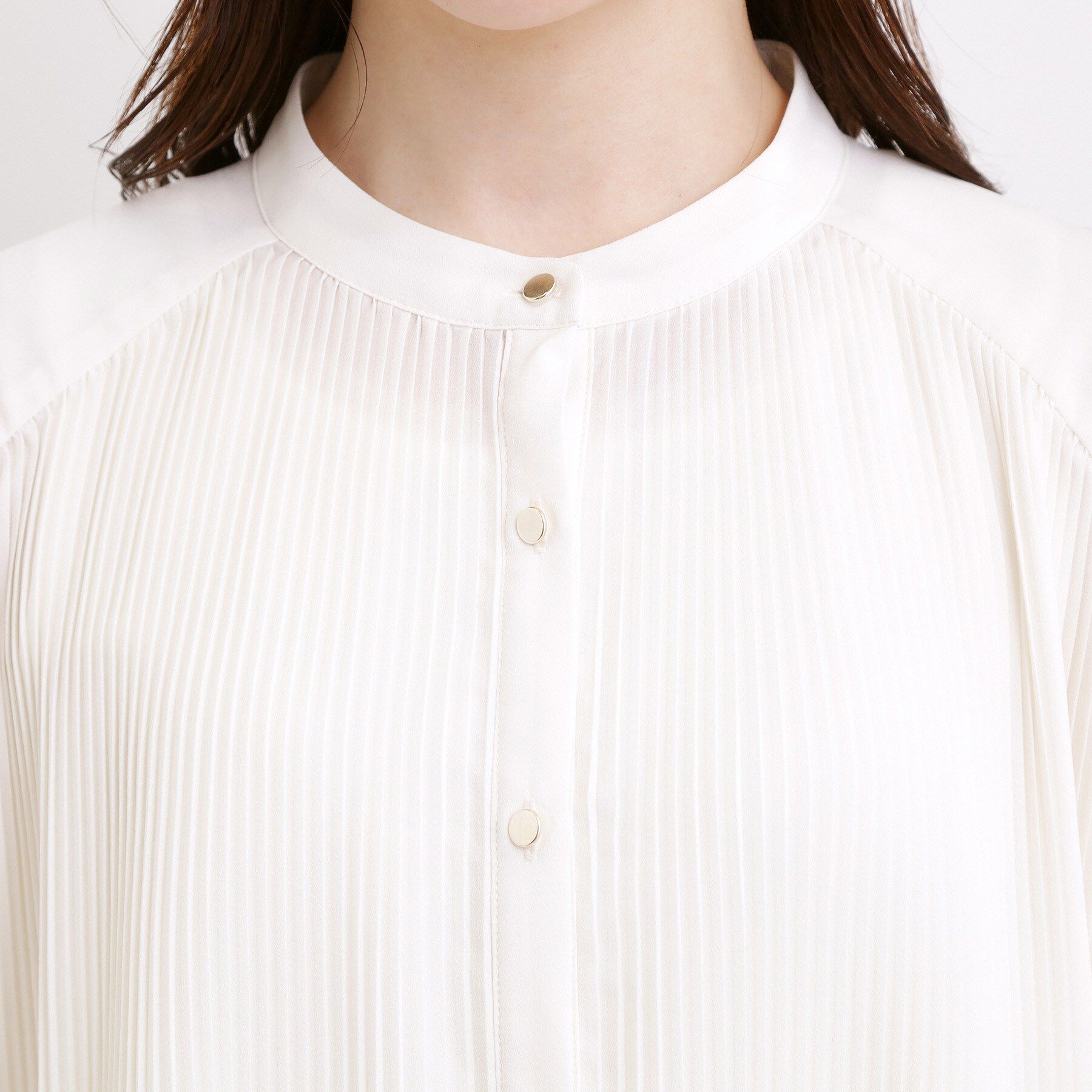 grove「【体系カバー◎】大人フェミニン消しプリーツブラウス」|シャツ・ブラウス|