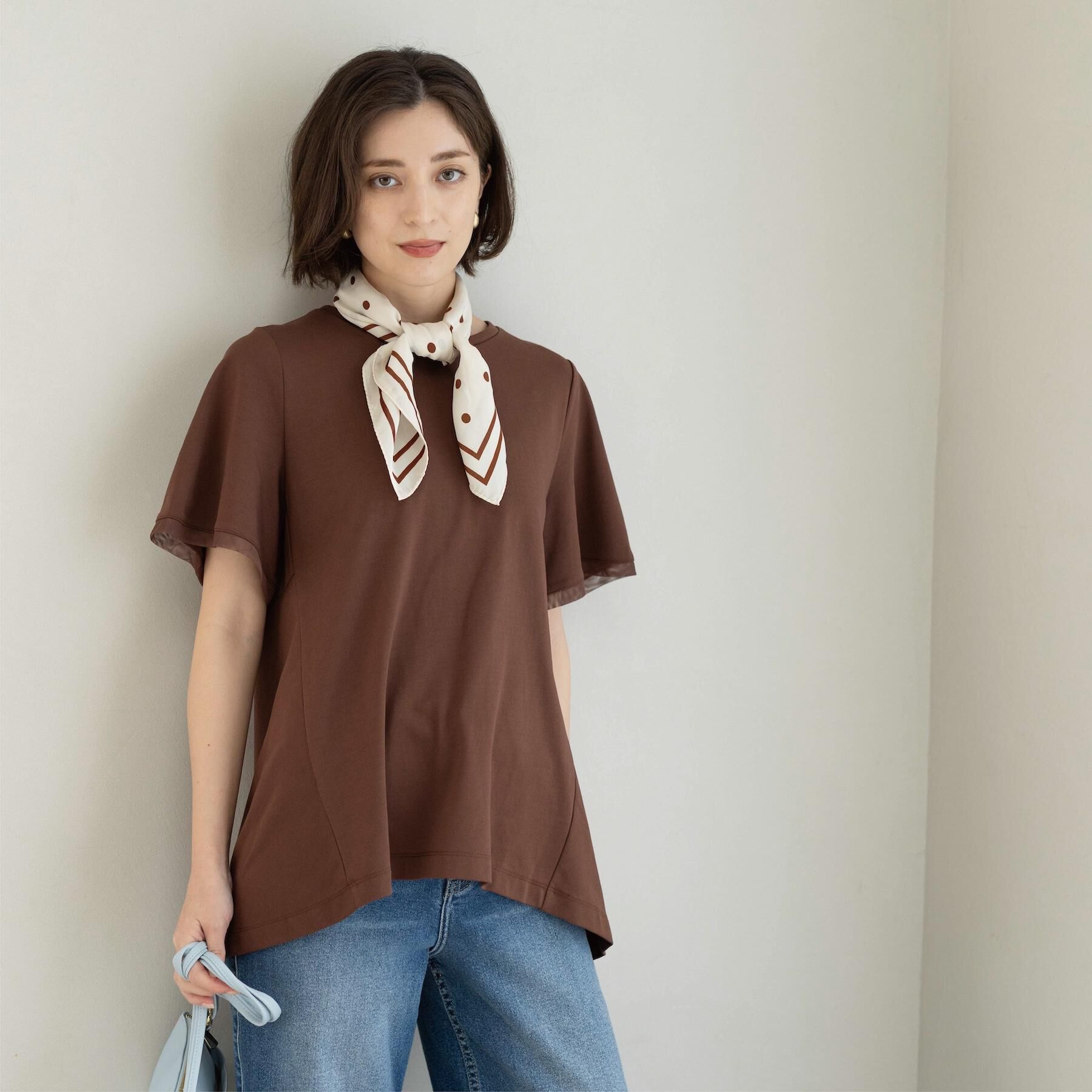 OPAQUE.CLIP「【接触冷感／UV】着る冷感スーパーアイス ペプラムカットソー《洗濯機OK》」|Tシャツ・カットソー|