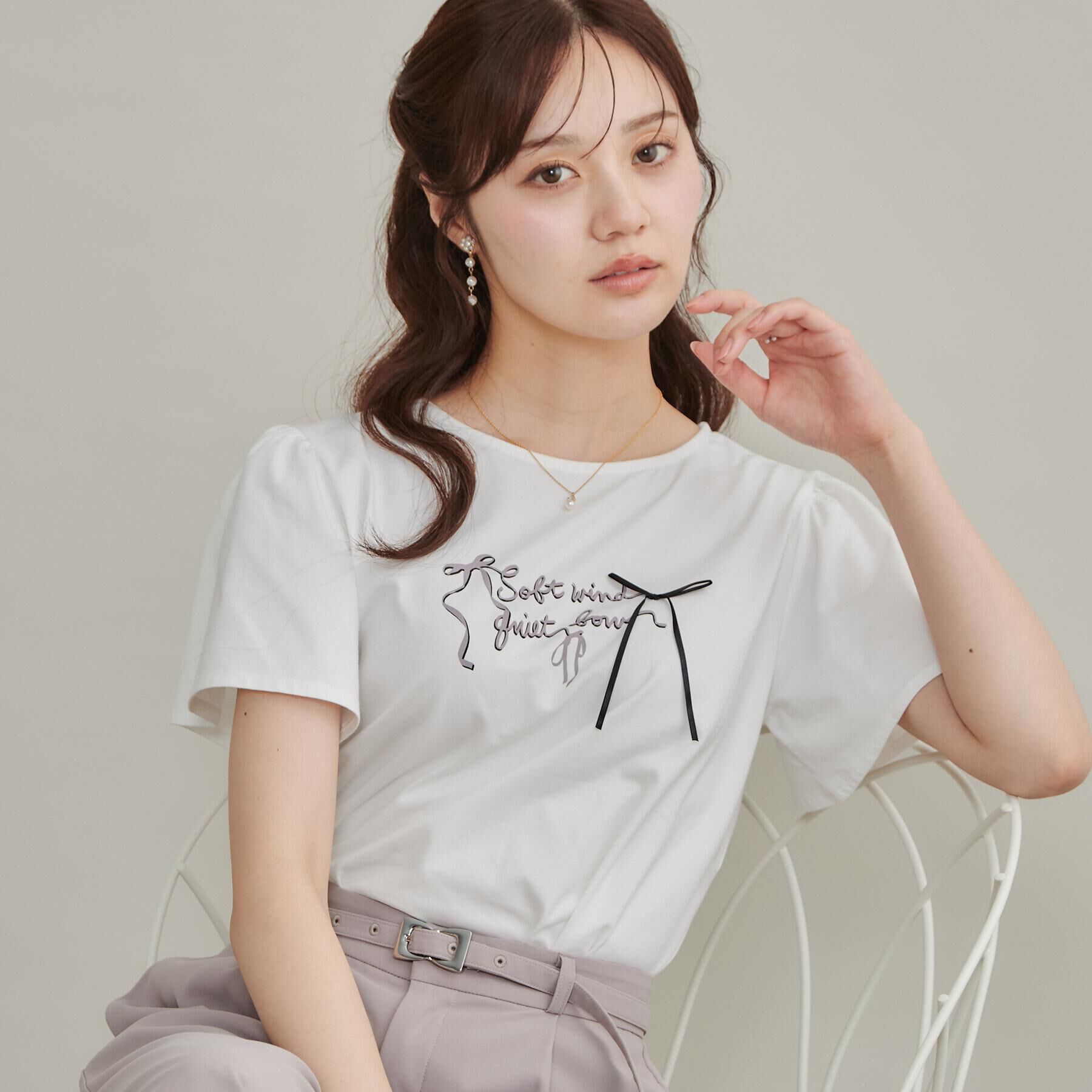 Couture broach「リボンロゴTシャツ」|Tシャツ・カットソー|