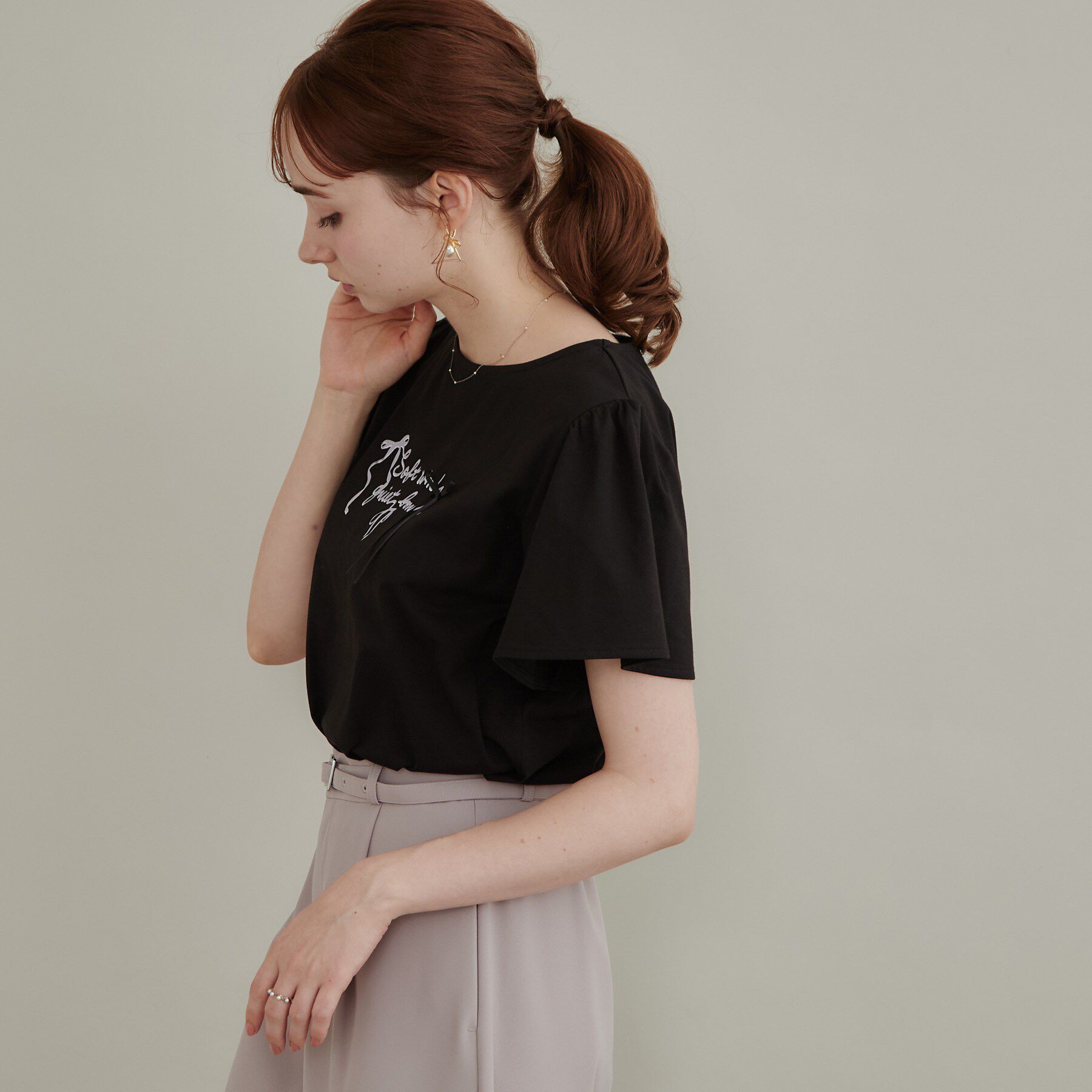 Couture broach「リボンロゴTシャツ」|Tシャツ・カットソー|