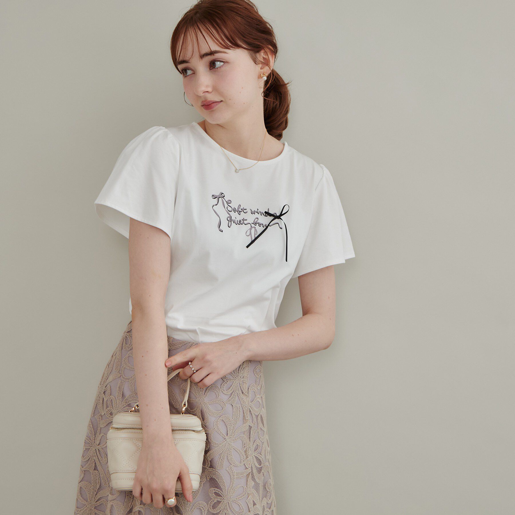 Couture broach「リボンロゴTシャツ」|Tシャツ・カットソー|