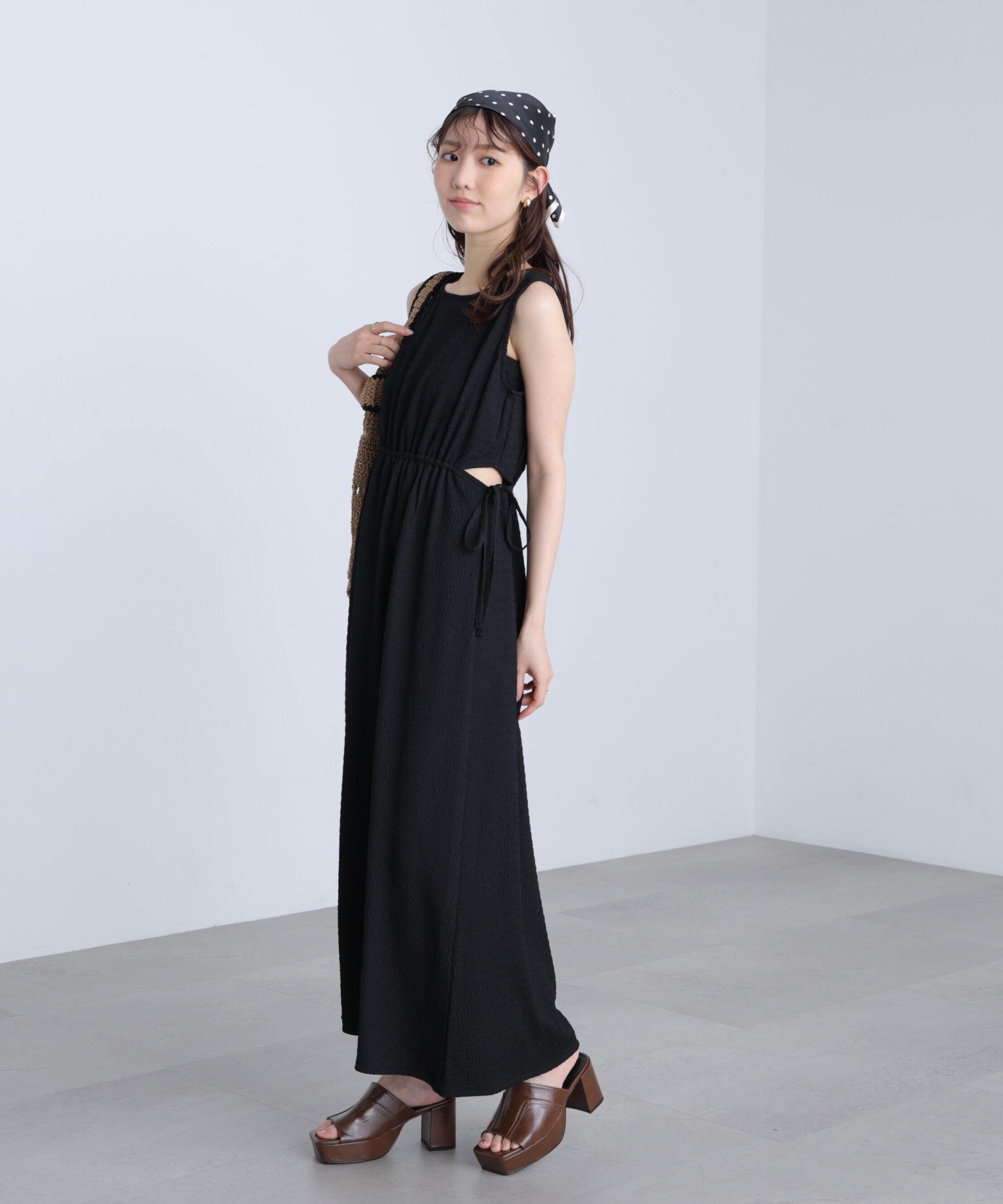  「サイドカットノースリカットソーワンピース」|ワンピース|