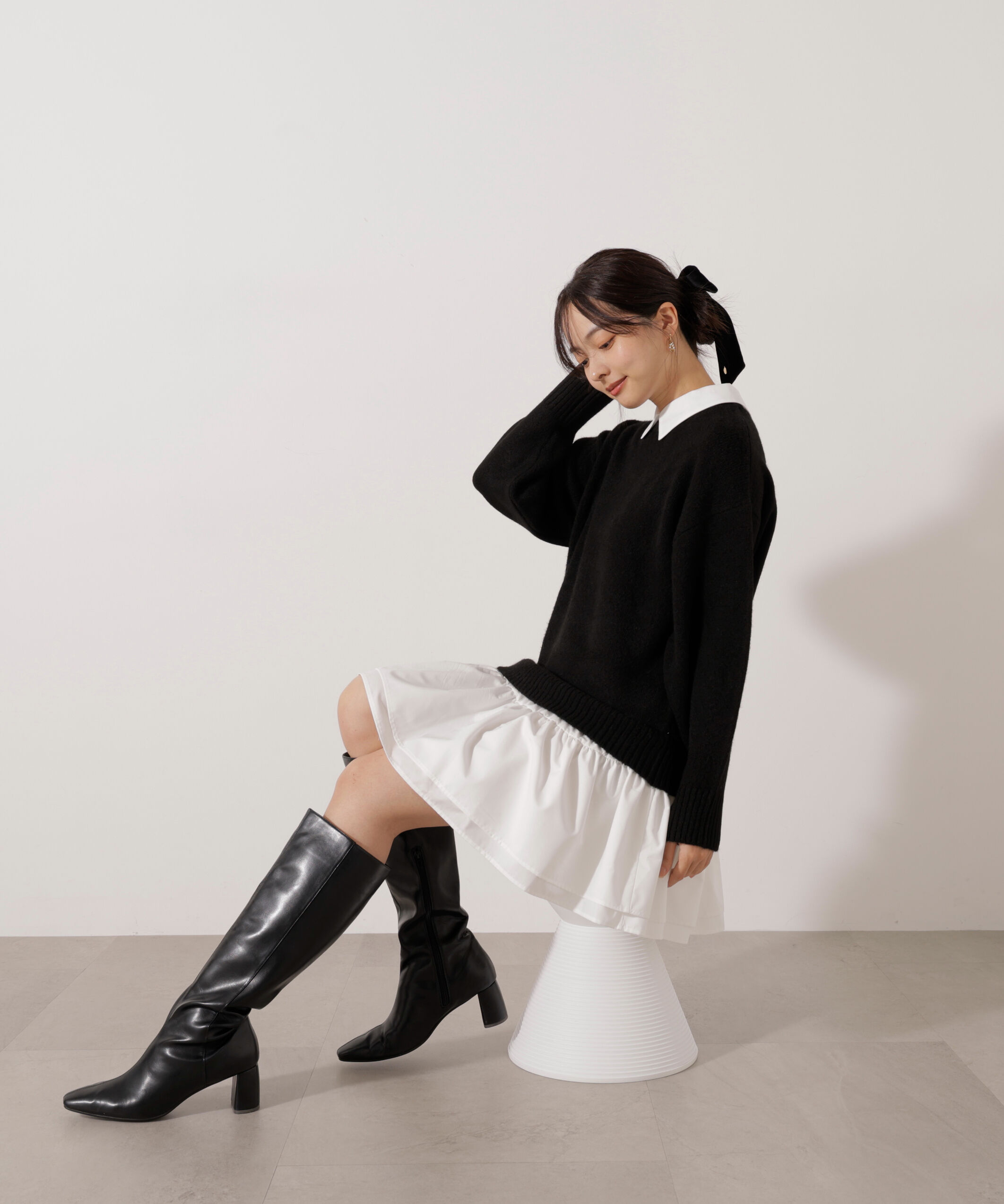 PROPORTION BODY DRESSING「＜加藤栞さん着用＞《EDIT COLOGNE》レイヤードミニワンピース」|ワンピース|