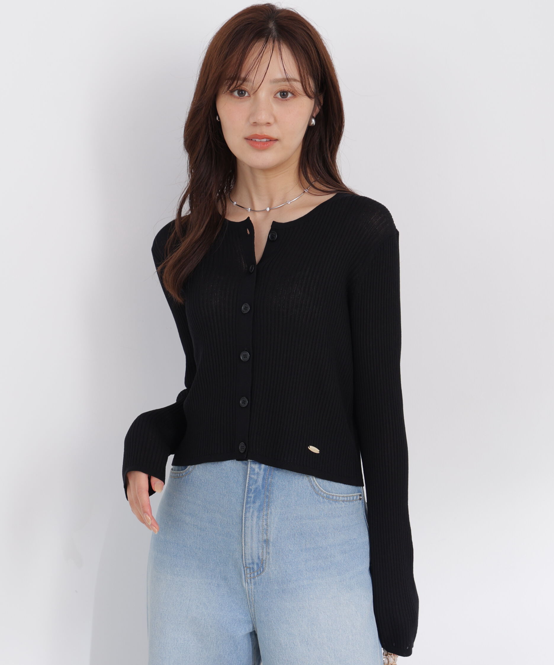 PROPORTION BODY DRESSING「＜a/mie＞リブニットカーディガン」|カーディガン|