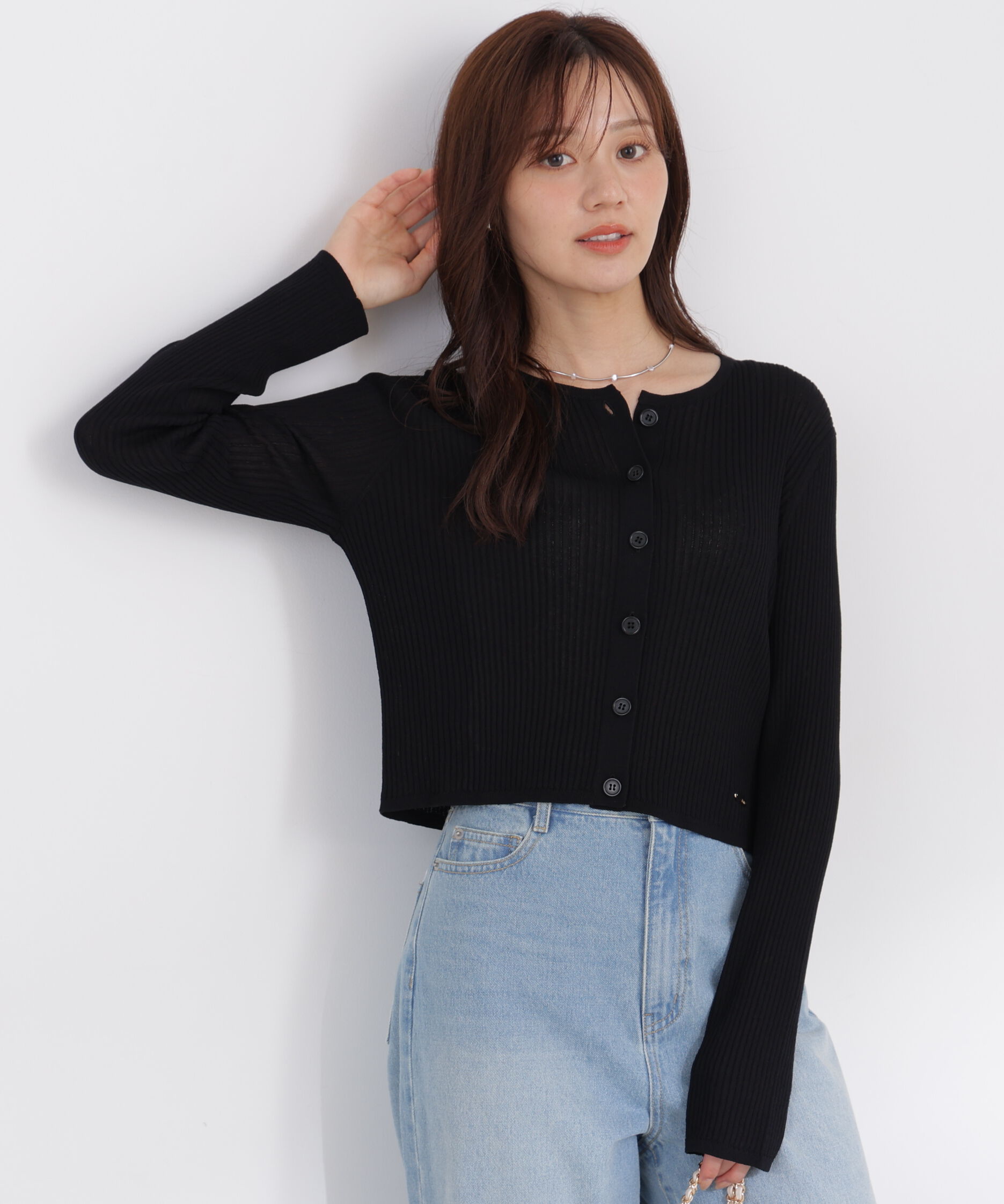 PROPORTION BODY DRESSING「＜a/mie＞リブニットカーディガン」|カーディガン|