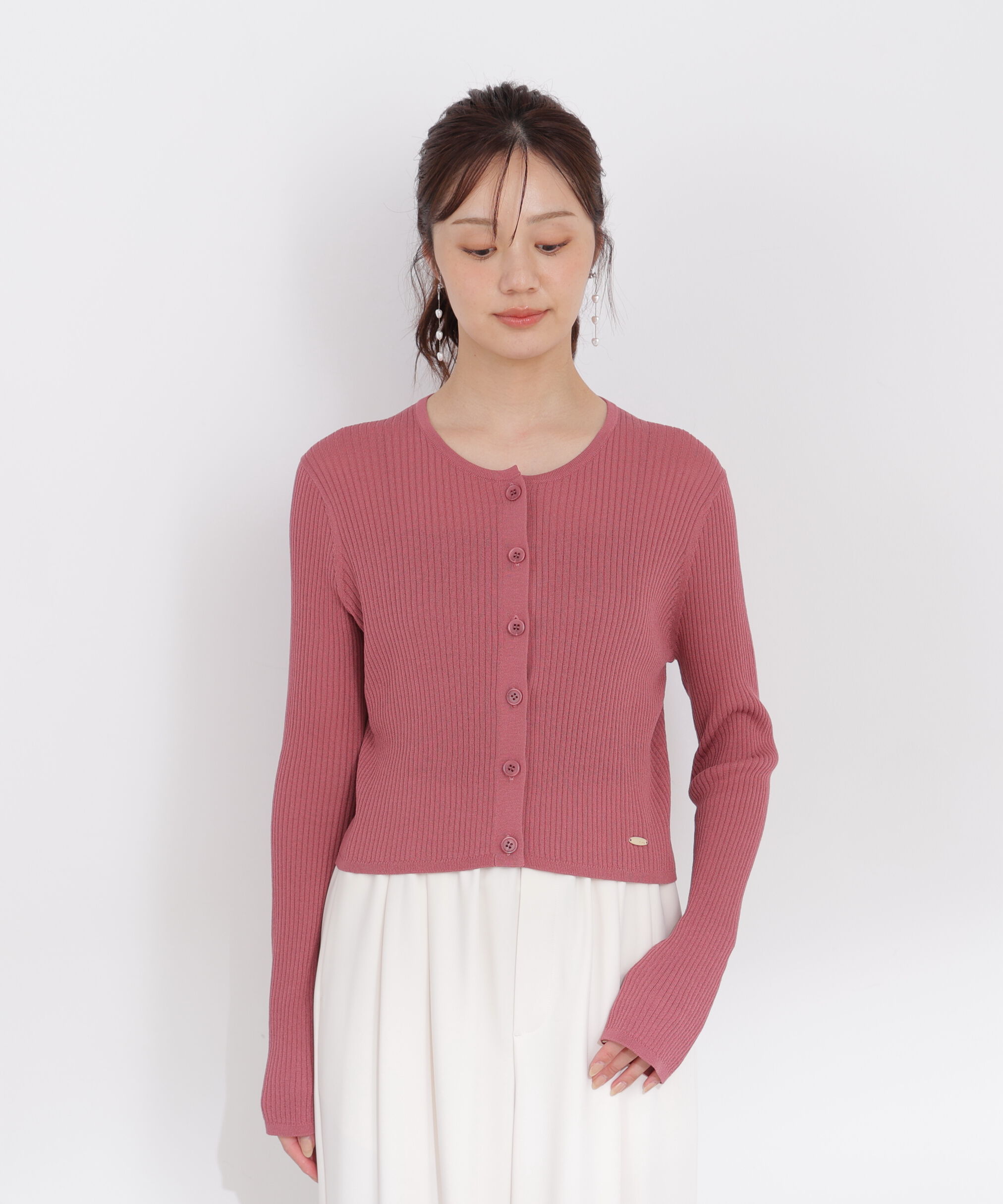 PROPORTION BODY DRESSING「＜a/mie＞リブニットカーディガン」|カーディガン|