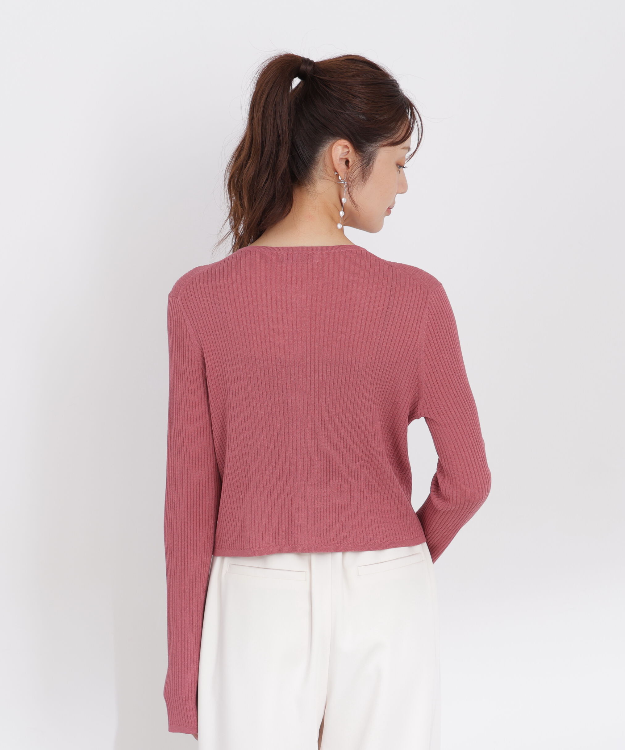 PROPORTION BODY DRESSING「＜a/mie＞リブニットカーディガン」|カーディガン|