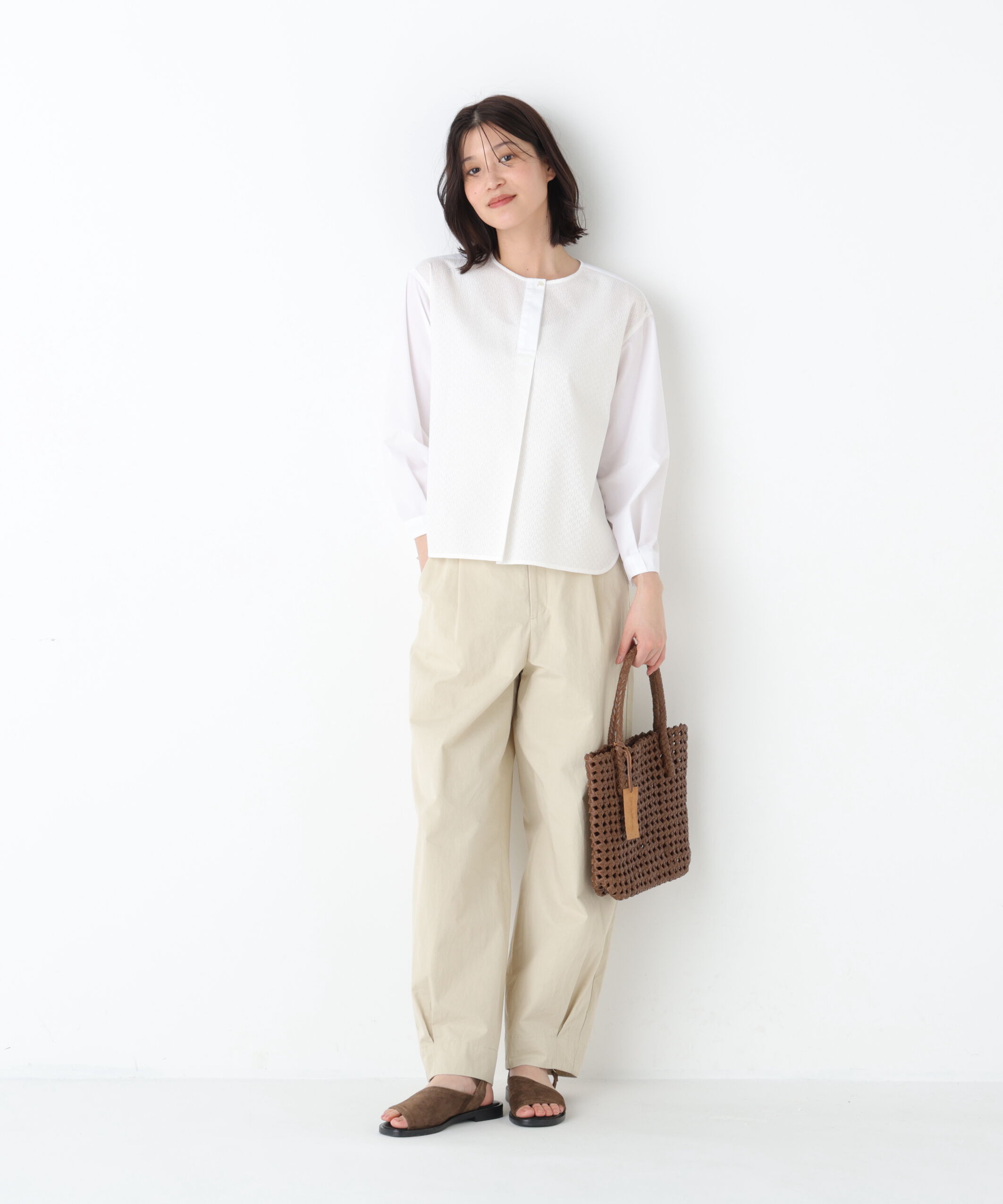  「◆《洗える / Good Price》 カラミレーススキッパーブラウス」|シャツ・ブラウス|