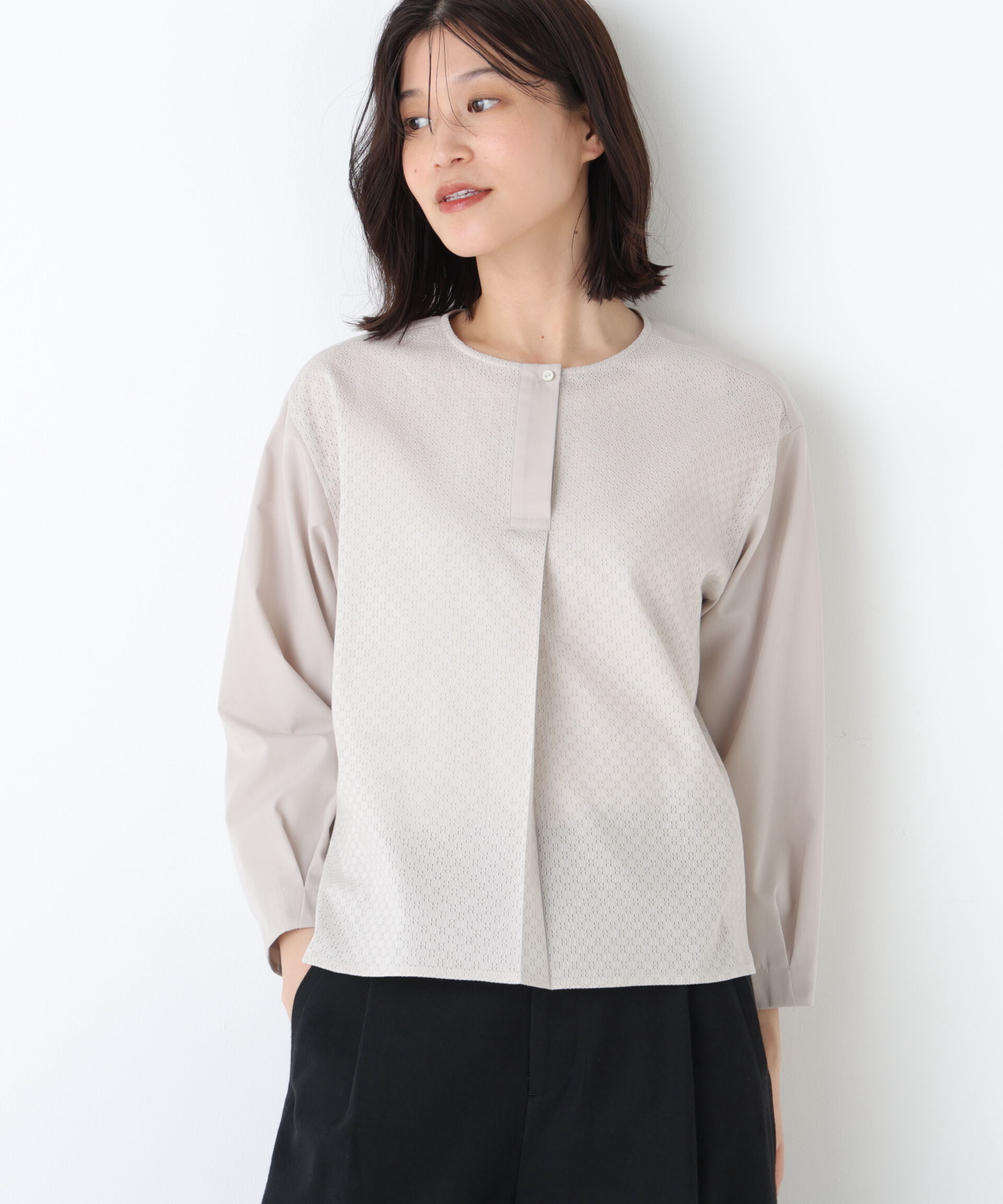  「◆《洗える / Good Price》 カラミレーススキッパーブラウス」|シャツ・ブラウス|
