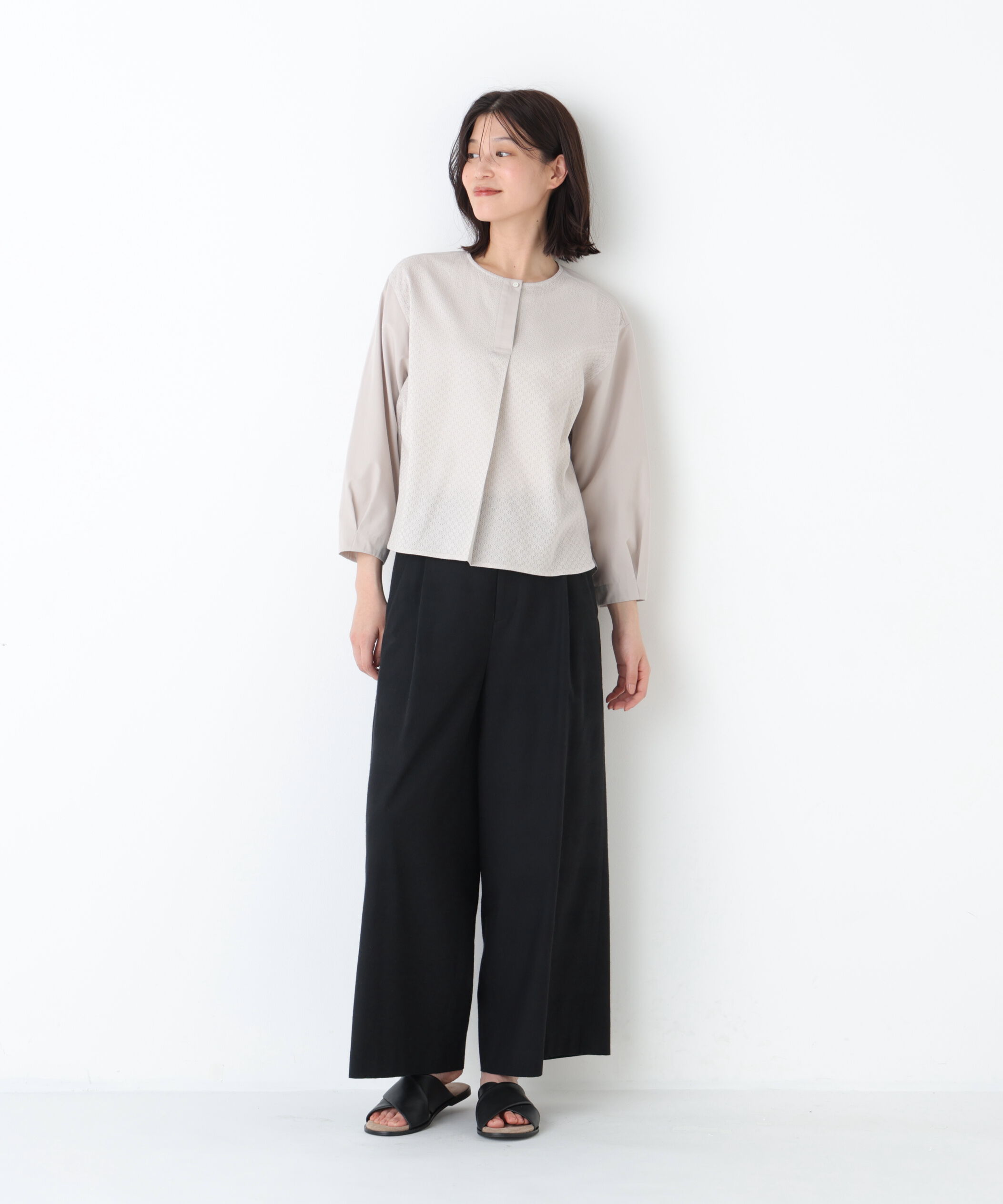  「◆《洗える / Good Price》 カラミレーススキッパーブラウス」|シャツ・ブラウス|
