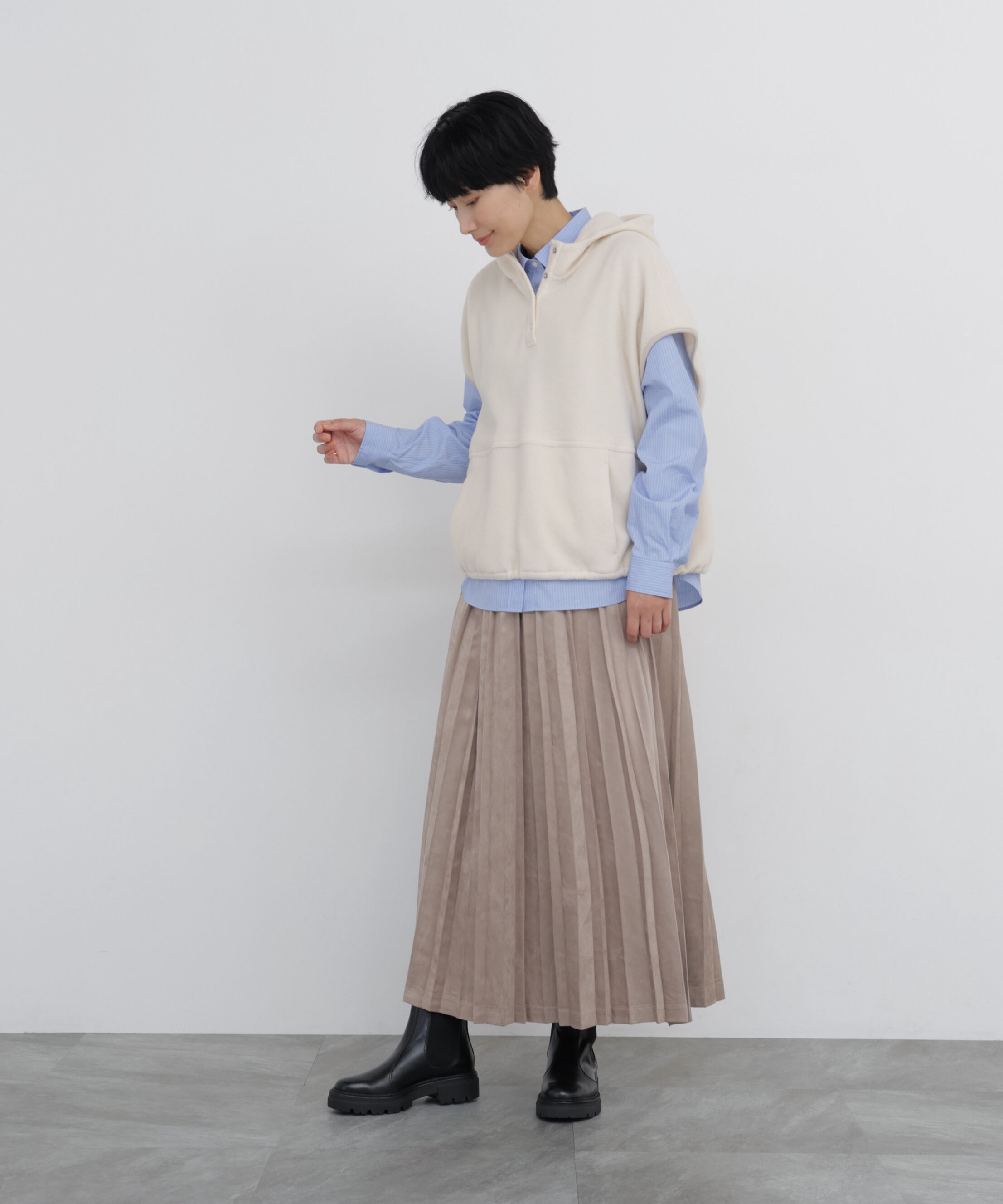  「◆フリースフードベスト」|Tシャツ・カットソー|