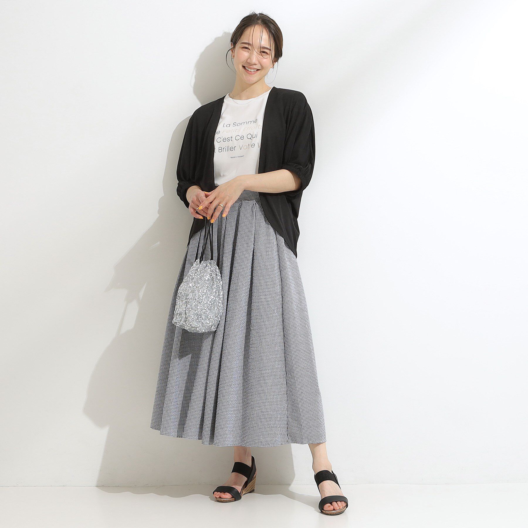SHOO･LA･RUE「【UV/さらさらタッチ】女性らしさ漂う 5分袖ボレロカーディガン」|カーディガン|
