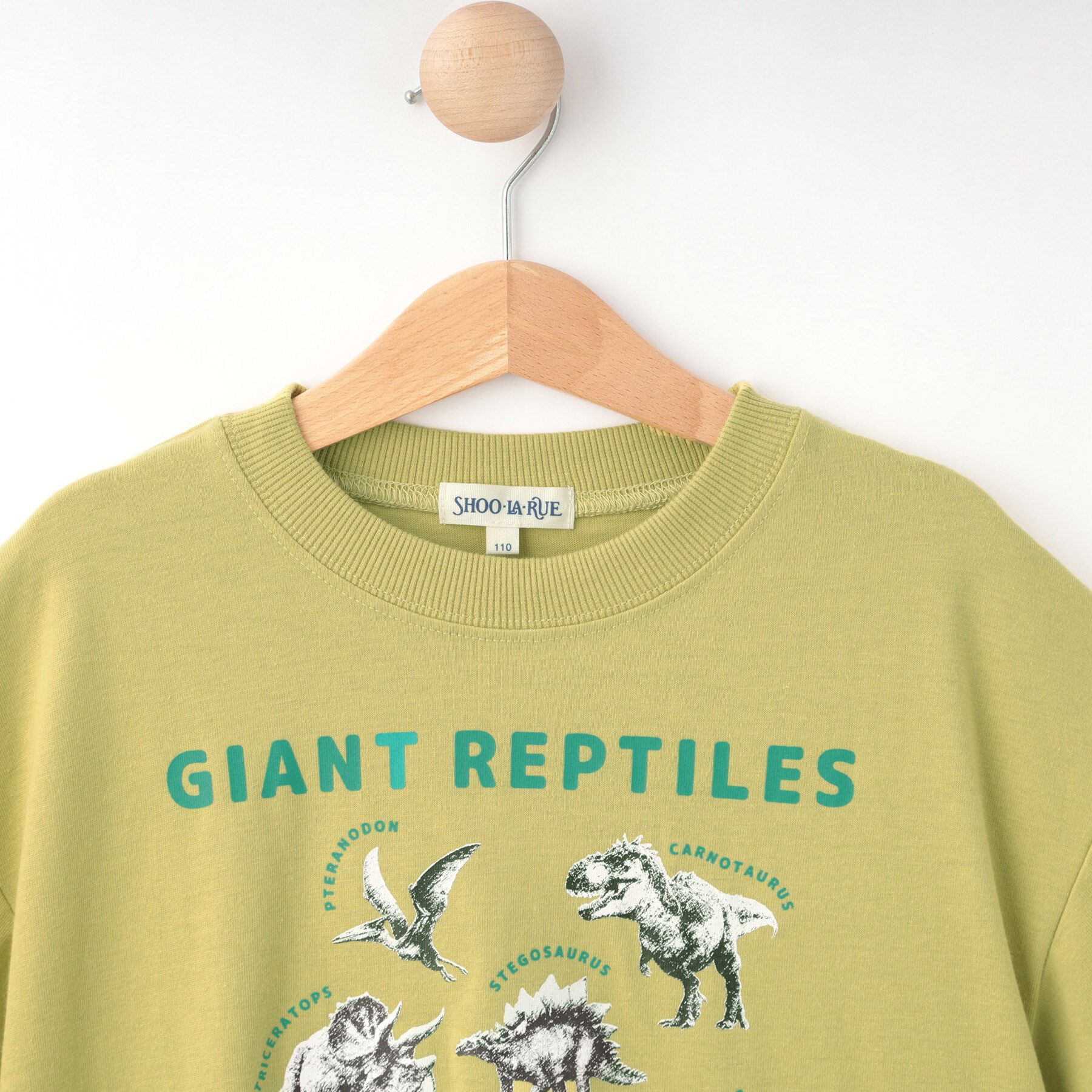 SHOO･LA･RUE「【100-120cm】猛獣恐竜フォト図鑑Tシャツ」|Tシャツ・カットソー|